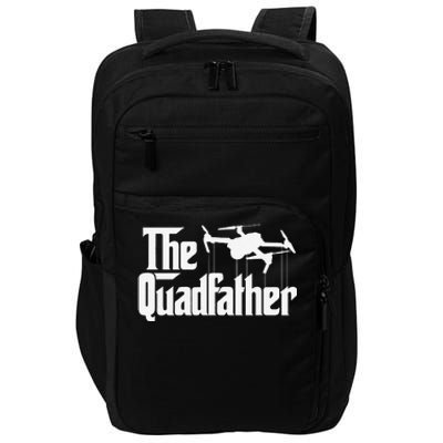 The Quadfather Funny Drone FPV Quadcopter Drone Pilot Dad Impact Tech Backpack