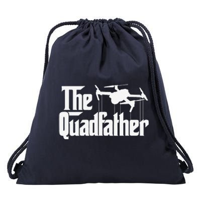 The Quadfather Funny Drone FPV Quadcopter Drone Pilot Dad Drawstring Bag