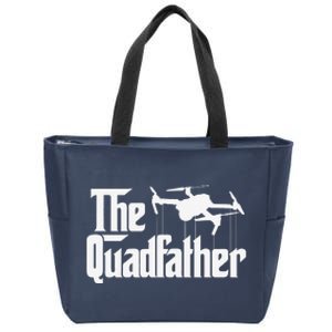 The Quadfather Funny Drone FPV Quadcopter Drone Pilot Dad Zip Tote Bag