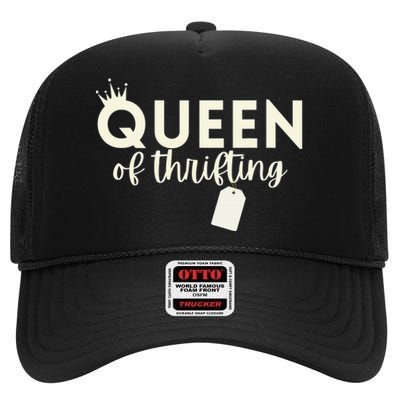 Thrifting Queen Garage Sale Picker Gift Thrift Shopper High Crown Mesh Back Trucker Hat