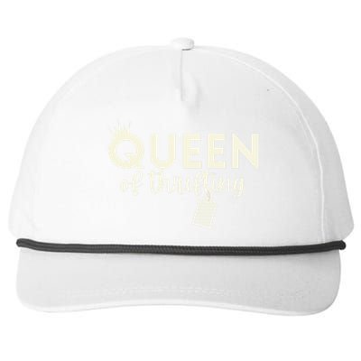 Thrifting Queen Garage Sale Picker Gift Thrift Shopper Snapback Five-Panel Rope Hat