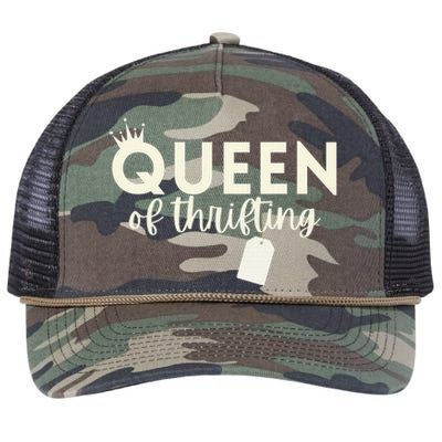 Thrifting Queen Garage Sale Picker Gift Thrift Shopper Retro Rope Trucker Hat Cap