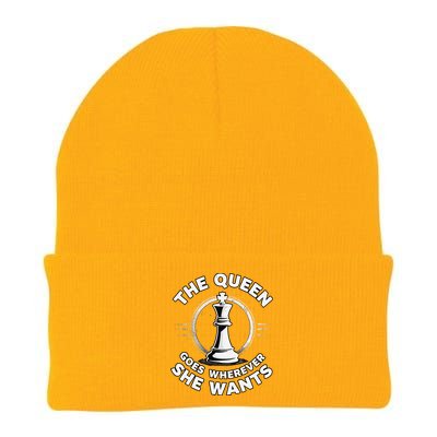 The Queen Goes Wherever She Wants Chess Knit Cap Winter Beanie