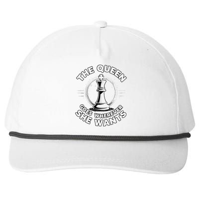 The Queen Goes Wherever She Wants Chess Snapback Five-Panel Rope Hat