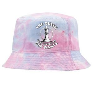 The Queen Goes Wherever She Wants Chess Tie-Dyed Bucket Hat