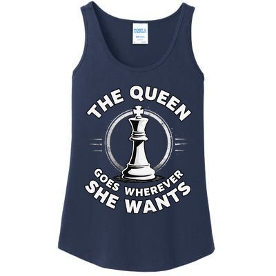 The Queen Goes Wherever She Wants Chess Ladies Essential Tank