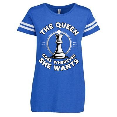 The Queen Goes Wherever She Wants Chess Enza Ladies Jersey Football T-Shirt