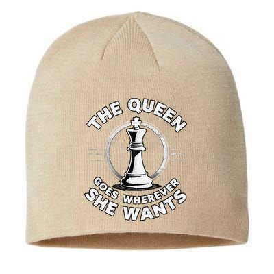 The Queen Goes Wherever She Wants Chess Sustainable Beanie