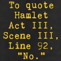 To Quote Hamlet Act Iii Scene Iii Line 92 No Funny Literary Gift 7 Panel Mesh Trucker Snapback Hat