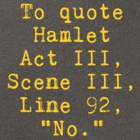 To Quote Hamlet Act Iii Scene Iii Line 92 No Funny Literary Gift Cotton Canvas Backpack