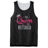 The Queen Has Retired Funny Retired Wo Gift Retirement Mesh Reversible Basketball Jersey Tank