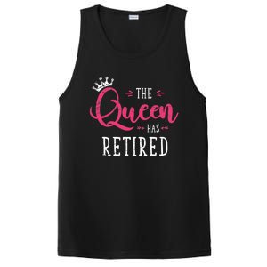 The Queen Has Retired Funny Retired Wo Gift Retirement PosiCharge Competitor Tank