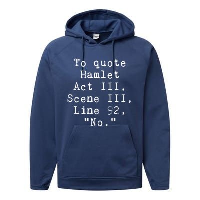 To Quote Hamlet Funny Literary Performance Fleece Hoodie