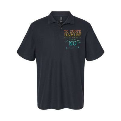 To Quote Hamlet Act Iii Scene Iii Line 87 No Softstyle Adult Sport Polo