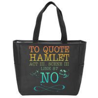 To Quote Hamlet Act Iii Scene Iii Line 87 No Zip Tote Bag