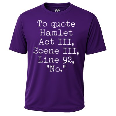 To Quote Hamlet Act III Scene III Line 92 No Performance Shirt