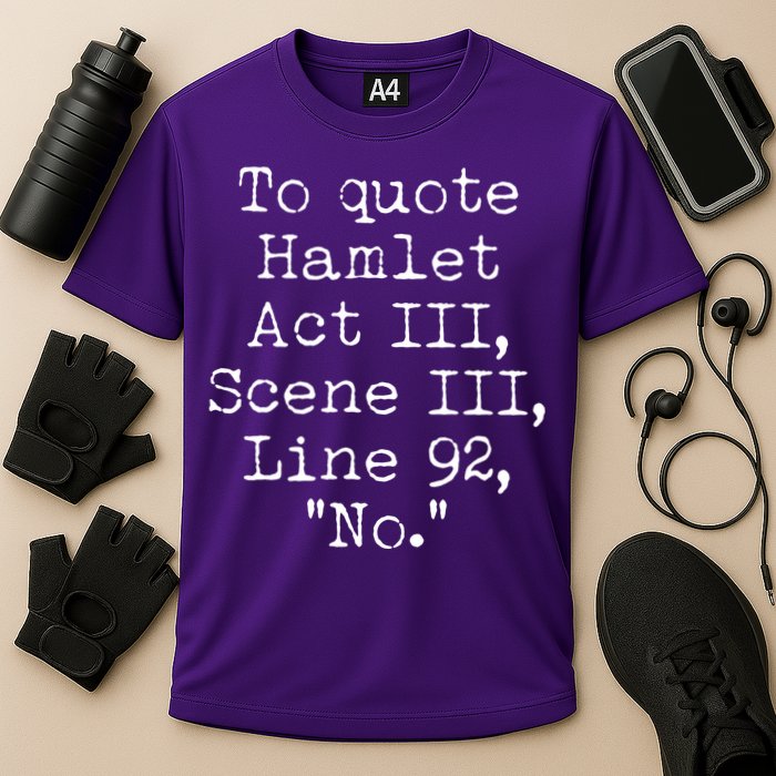 To Quote Hamlet Act III Scene III Line 92 No Performance Shirt