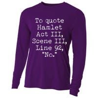 To Quote Hamlet Act III Scene III Line 92 No Cooling Performance Long Sleeve Crew