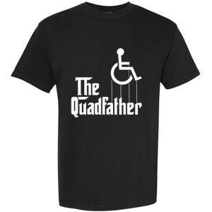 The Quadfather Handicap  Funny Wheelchair Garment-Dyed Heavyweight T-Shirt