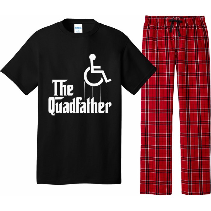 The Quadfather Handicap  Funny Wheelchair Pajama Set