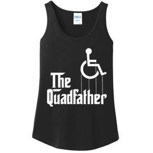 The Quadfather Handicap  Funny Wheelchair Ladies Essential Tank