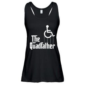 The Quadfather Handicap  Funny Wheelchair Ladies Essential Flowy Tank