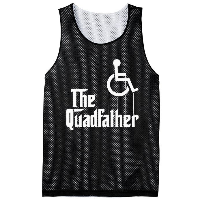 The Quadfather Handicap  Funny Wheelchair Mesh Reversible Basketball Jersey Tank