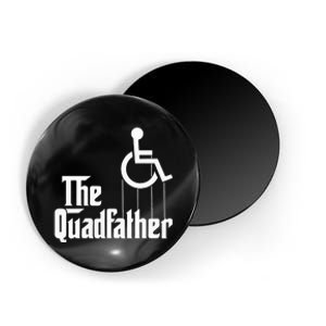 The Quadfather Handicap  Funny Wheelchair Magnet