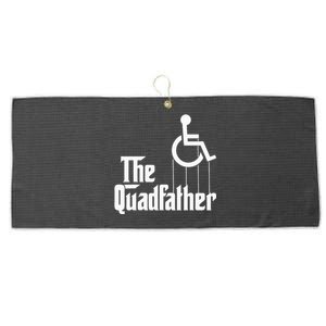 The Quadfather Handicap  Funny Wheelchair Large Microfiber Waffle Golf Towel