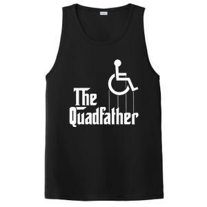 The Quadfather Handicap  Funny Wheelchair PosiCharge Competitor Tank