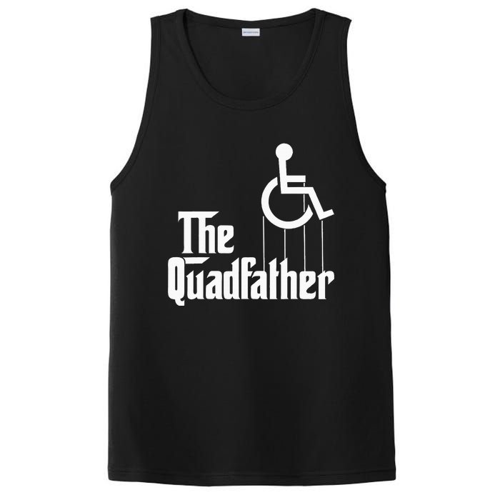 The Quadfather Handicap  Funny Wheelchair PosiCharge Competitor Tank