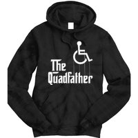 The Quadfather Handicap  Funny Wheelchair Tie Dye Hoodie