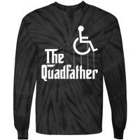 The Quadfather Handicap  Funny Wheelchair Tie-Dye Long Sleeve Shirt