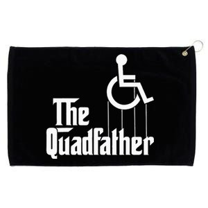 The Quadfather Handicap  Funny Wheelchair Grommeted Golf Towel