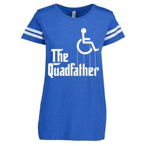 The Quadfather Handicap  Funny Wheelchair Enza Ladies Jersey Football T-Shirt