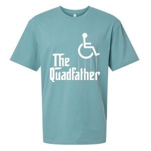 The Quadfather Handicap  Funny Wheelchair Sueded Cloud Jersey T-Shirt