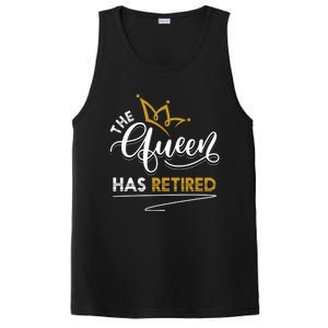 The Queen Has Retired Grandma Old Funny Retiret Gift PosiCharge Competitor Tank