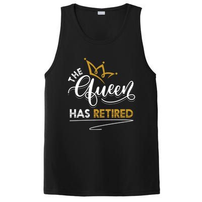 The Queen Has Retired Grandma Old Funny Retiret Gift PosiCharge Competitor Tank