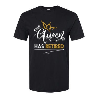 The Queen Has Retired Grandma Old Funny Retiret Gift Softstyle CVC T-Shirt