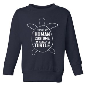 Turtle Quote  IM Really A Turtle Design Cool Turtle Toddler Sweatshirt