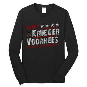 The Quote “Kruegervoorhees 2024 Let Us Take A Stab At It” Long Sleeve Shirt