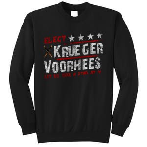 The Quote “Kruegervoorhees 2024 Let Us Take A Stab At It” Sweatshirt