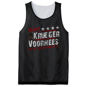 The Quote “Kruegervoorhees 2024 Let Us Take A Stab At It” Mesh Reversible Basketball Jersey Tank