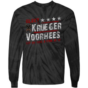 The Quote “Kruegervoorhees 2024 Let Us Take A Stab At It” Tie-Dye Long Sleeve Shirt