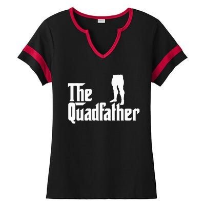 The Quadfather Leg Day Gym Motivation Pump Cover To Gains Ladies Halftime Notch Neck Tee