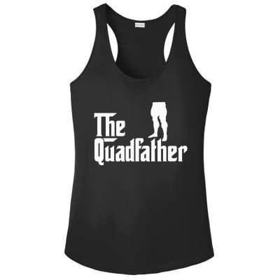 The Quadfather Leg Day Gym Motivation Pump Cover To Gains Ladies PosiCharge Competitor Racerback Tank