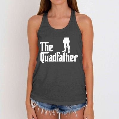 The Quadfather Leg Day Gym Motivation Pump Cover To Gains Women's Knotted Racerback Tank