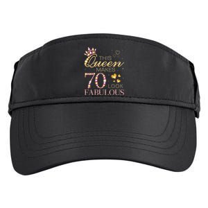 This Queen Makes 70 Look Fabulous 70th Birthday Queen B Day Adult Drive Performance Visor