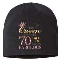 This Queen Makes 70 Look Fabulous 70th Birthday Queen B Day Sustainable Beanie