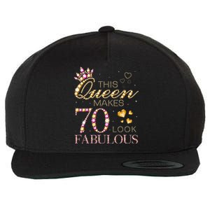 This Queen Makes 70 Look Fabulous 70th Birthday Queen B Day Wool Snapback Cap